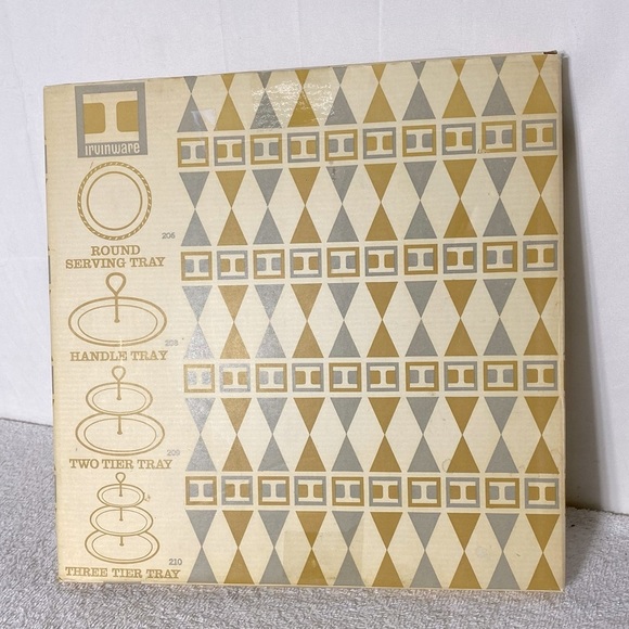 Vintage Irvinware Silver Tone Two Tier Serving Tray W Handle - Picture 16 of 16